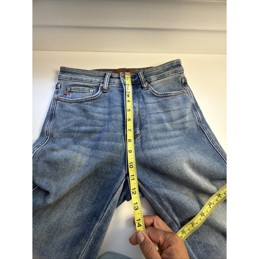 Judy Blue Womens High Rise Petite 27 Boot‎ Cut  Jeans Bohemian Y2K - Picture 7 of 8